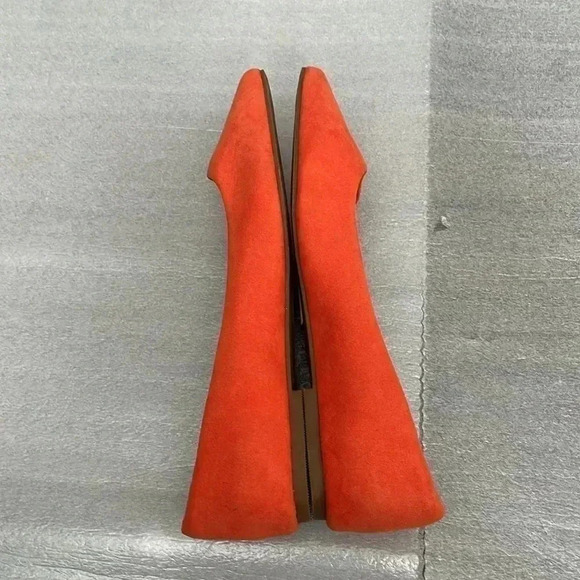 [7]Asos Design Lucky Pointed  Orange Ballet Flat - Picture 3 of 6